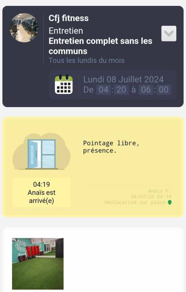 Rapport d'intervention société nettoyage ménage compte rendu