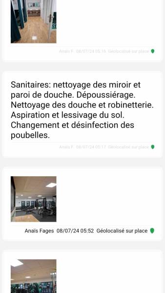 Rapport d'intervention société de nettoyage ménage compte rendu